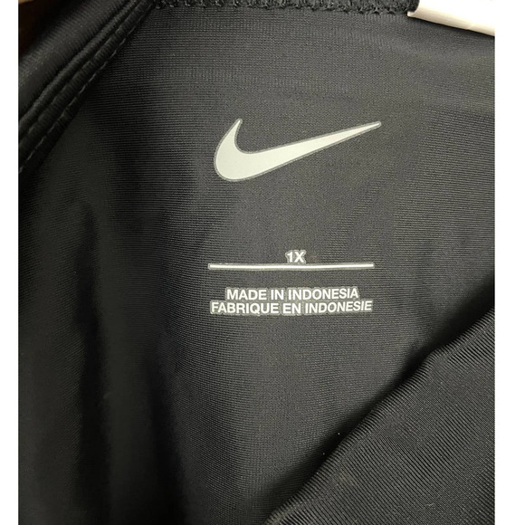 NEW Nike Solid Board Skirt 1X Black Swimsuit Bottoms Zip Pocket Side Slit Active - Picture 9 of 12